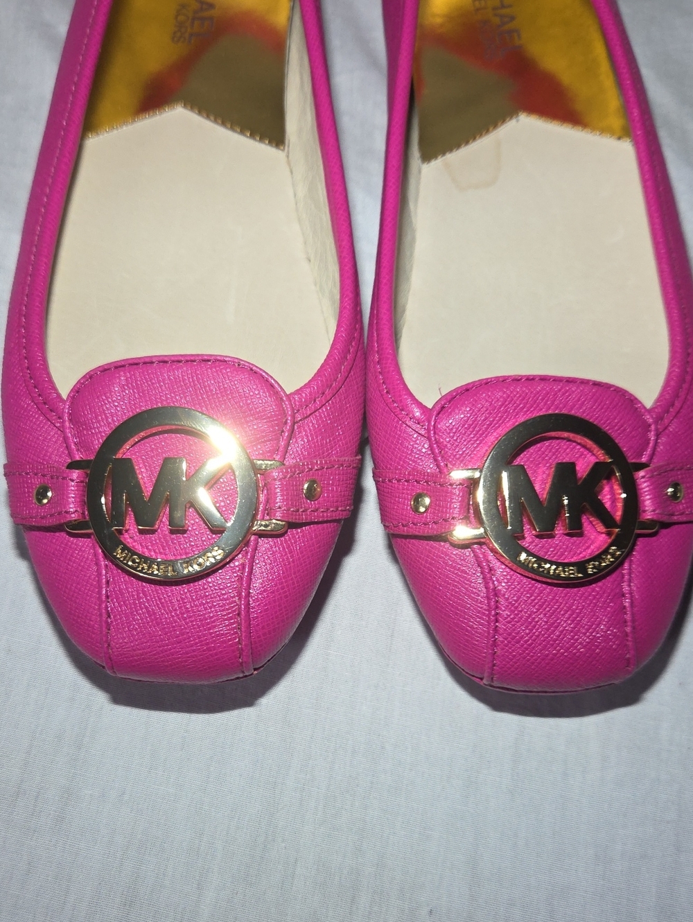 MICHAEL KORS Pink Fuchsia Fulton Ballet Flats 8 1/2 Moccasins Loafers NEW 8.5 - Picture 2 of 8